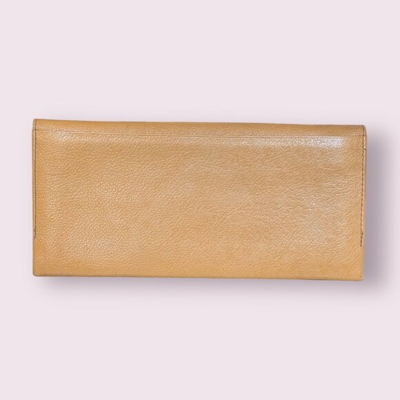 Vintage Yves Saint Laurent YSL Tan Leather Long Slim Bi-Fold Wallet - Picture 3 of 11